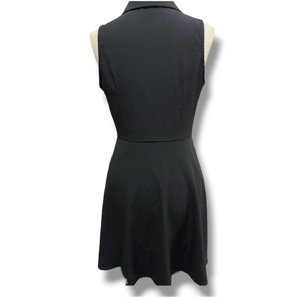 395 Rihoas |NWOT Women’s Black Button-Front Collared A-Line Mini Dress (Sz XS&S) - Picture 5 of 12